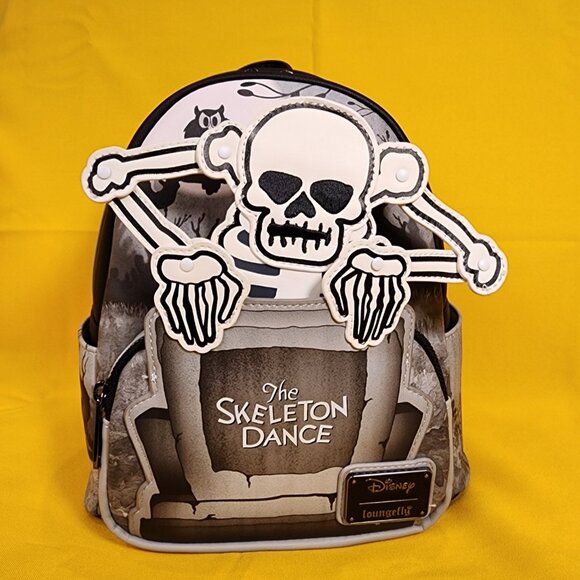 Loungefly Disney The Skeleton Dance Glow in Dark Mini Backpack Silly Symphony - Picture 15 of 15